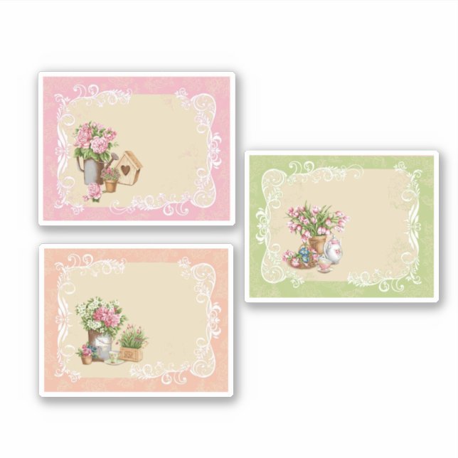 Set der Blume Aufkleber (Vorderseite)
