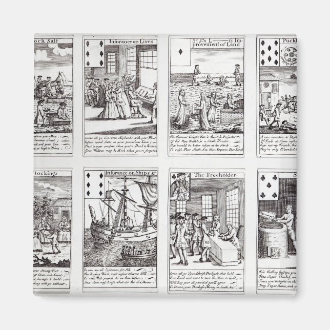 Set der Darstellung satirischer Karten Magnet (Vorne)