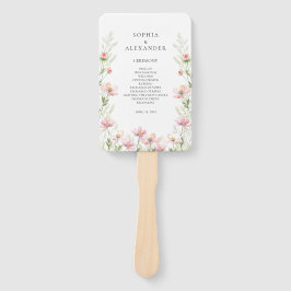 Set der Fans für eine Wildblume Hochzeit. Fächer