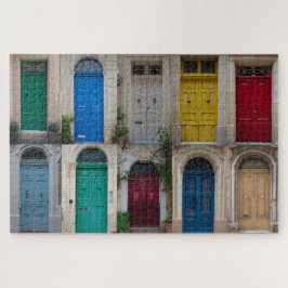 Set der farbenfrohen Haustüren in Malta