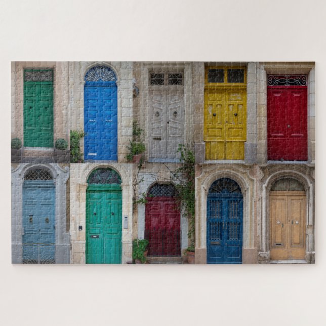 Set der farbenfrohen Haustüren in Malta (Horizontal)