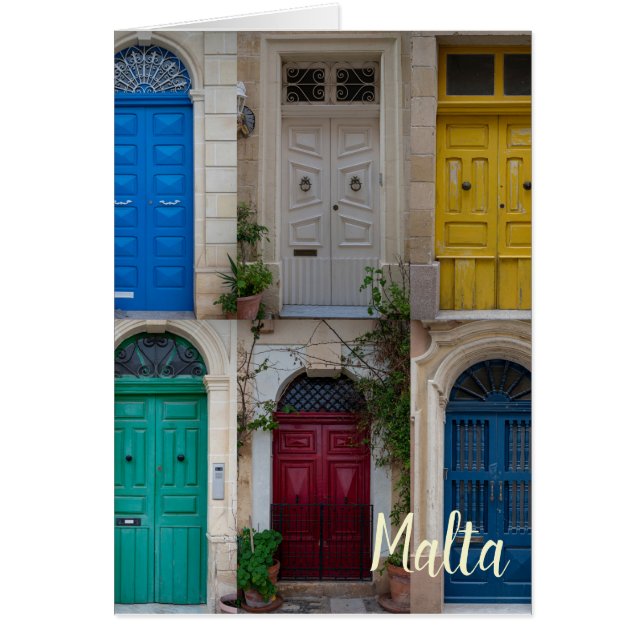 Set der farbenfrohen Haustüren in Malta (Vorne)