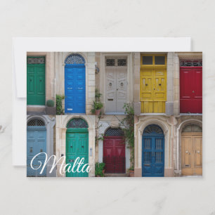 Set der farbenfrohen Haustüren in Malta