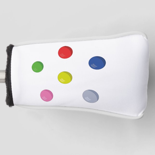 Set der farbigen Kugeln Golf Headcover (Vorderseite)