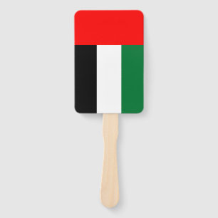 Set der Handventilatoren mit der Flagge der VAE Fächer