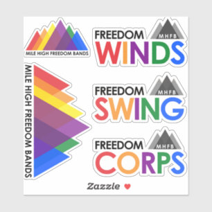 Set der MHFB Ensemble-Logo-5-Sticker Aufkleber