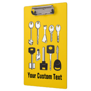 Set der Schlüssel Klemmbrett