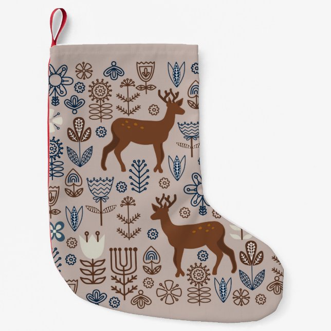 Set der skandinavischen Blume,  Kleiner Weihnachtsstrumpf (Vorderseite)