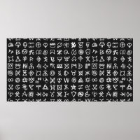 Set der Symbole rune Buchstaben Schriftart. Antike