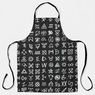 Set der Symbole rune Buchstaben Schriftart. Antike Schürze