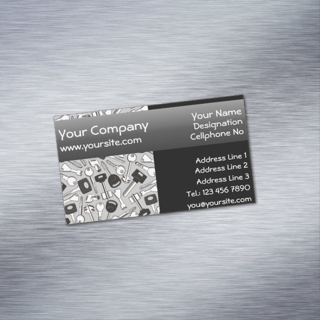 Set der Tasten Hintergrund Nahtloser gelber Hinter Magnetische Visitenkarte (Beispiel)