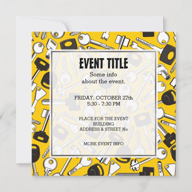 Set der Tastenkombination Einladung (Vorderseite)