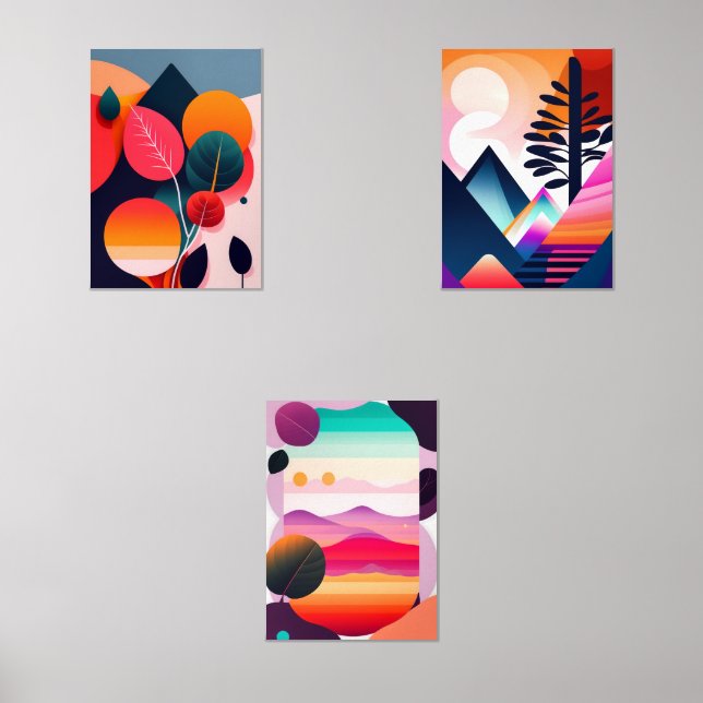 Set der zeitgenössischen Kunstdruckerei aus dem Mi (Vorderseite)
