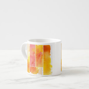 Set des abstrakten Watercolor handgemalt Espressotasse