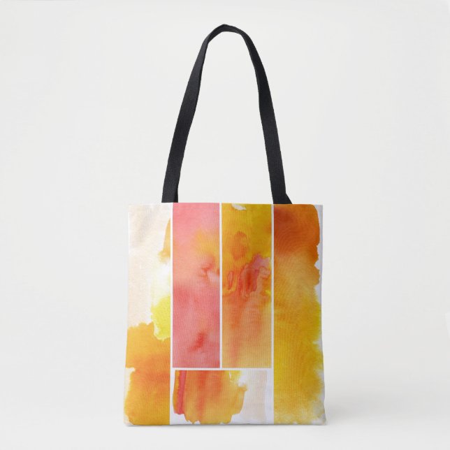 Set des abstrakten Watercolor handgemalt Tasche (Vorderseite)