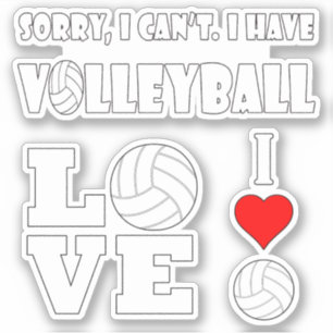 Set des Fun Volleyball Spielers oder des Niedliche Aufkleber