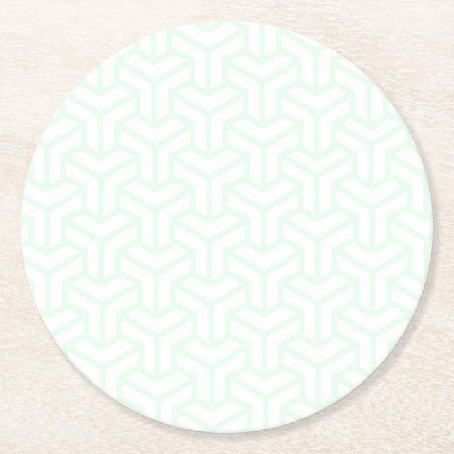 Set des geometrischen grünen Untersetzer (Vorderseite)