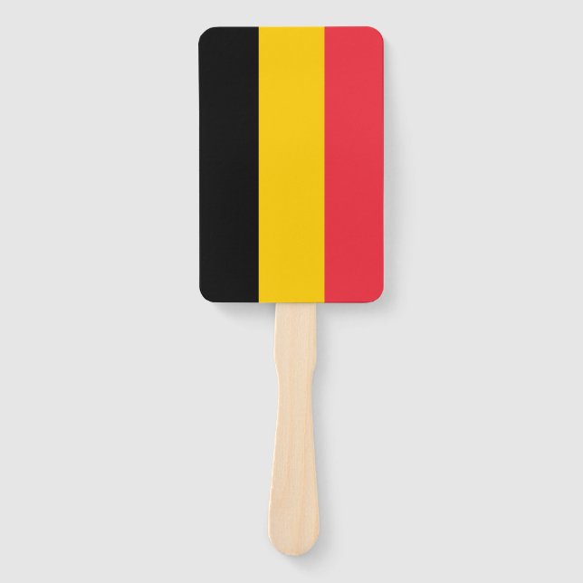 Set des Handfächers mit belgischer Flagge Fächer (Vorderseite)