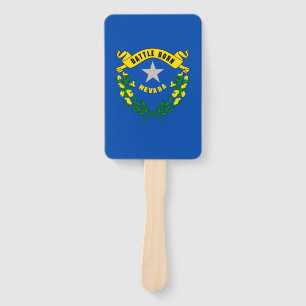 Set des Handfächers mit der Flagge von Nevada, USA Fächer