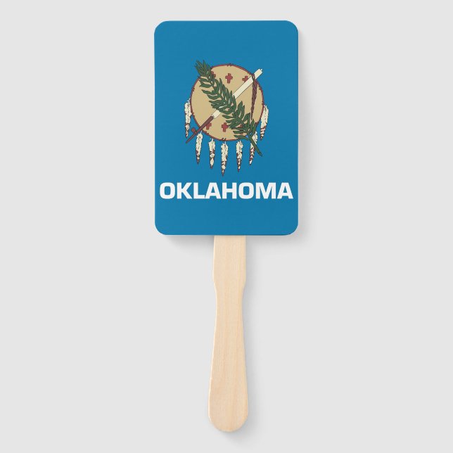 Set des Handfächers mit der Flagge von Oklahoma St Fächer (Vorderseite)