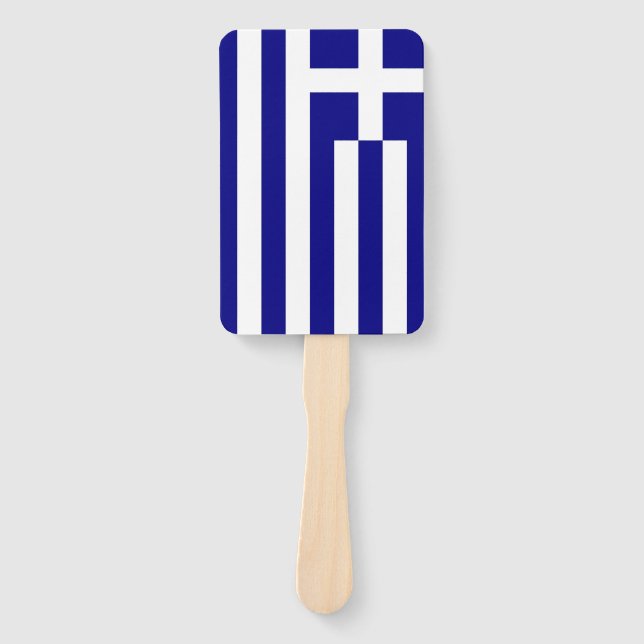 Set des Handfächers mit griechischer Flagge Fächer (Vorderseite)