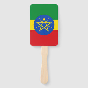 Set des Handfans mit der Flagge Äthiopiens Fächer