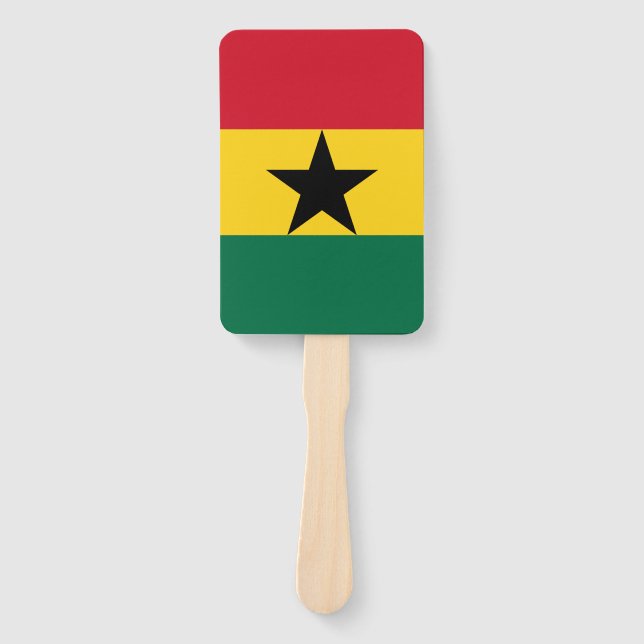 Set des Handfans mit der Flagge Ghanas Fächer (Vorderseite)