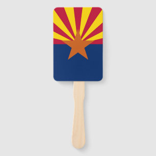 Set des Handfans mit der Flagge von Arizona, USA Fächer
