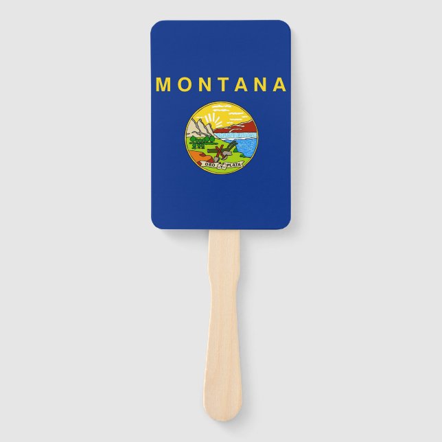 Set des Handfans mit der Flagge von Montana, USA Fächer (Vorderseite)