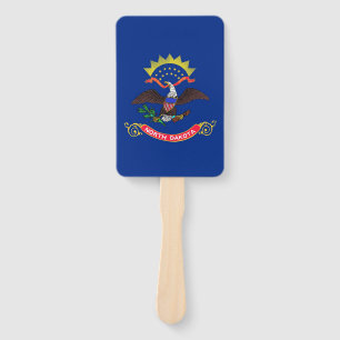 Set des Handfans mit der Flagge von North Dakota Fächer