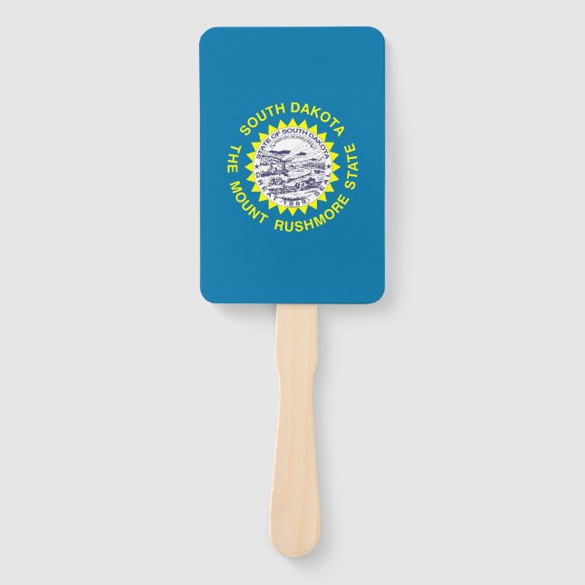 Set des Handfans mit der Flagge von South Dakota,  Fächer (Vorderseite)