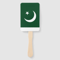Set des Handfans mit pakistanischer Flagge