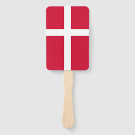 Set des Handgebläses mit dänischer Flagge Fächer