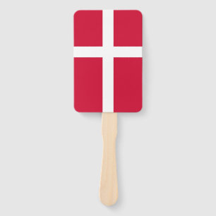 Set des Handgebläses mit dänischer Flagge Fächer