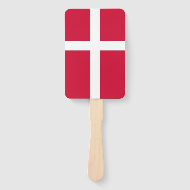 Set des Handgebläses mit dänischer Flagge Fächer (Vorderseite)