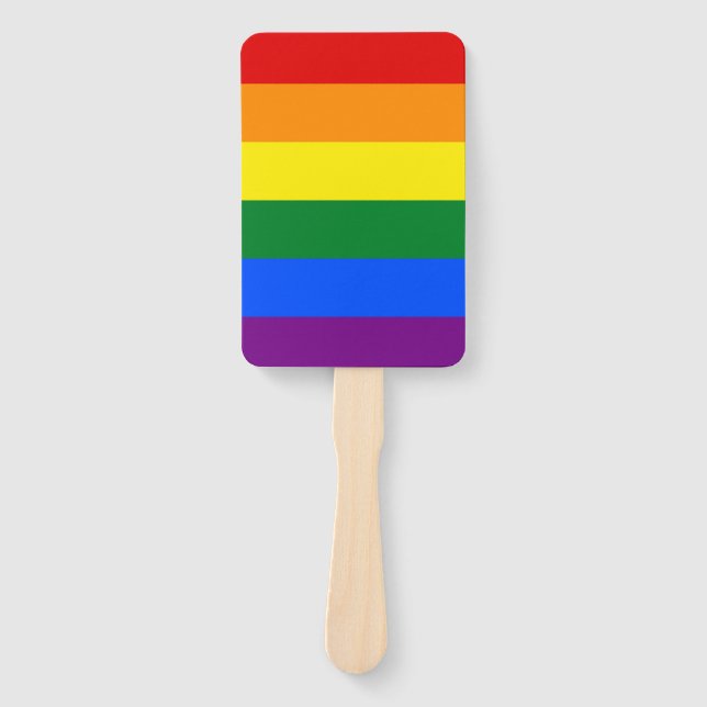 Set des Handgebläses mit der Pride-Flagge von LGBT Fächer (Vorderseite)