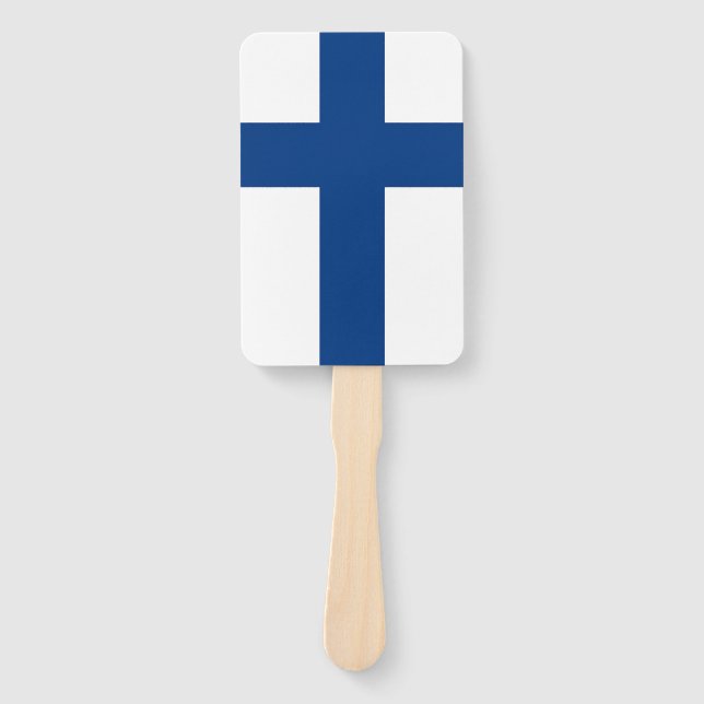 Set des Handgebläses mit finnischer Flagge Fächer (Vorderseite)
