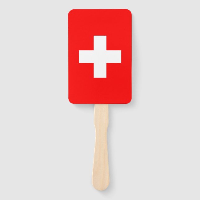 Set des Handgebläses mit Schweizer Flagge Fächer (Vorderseite)