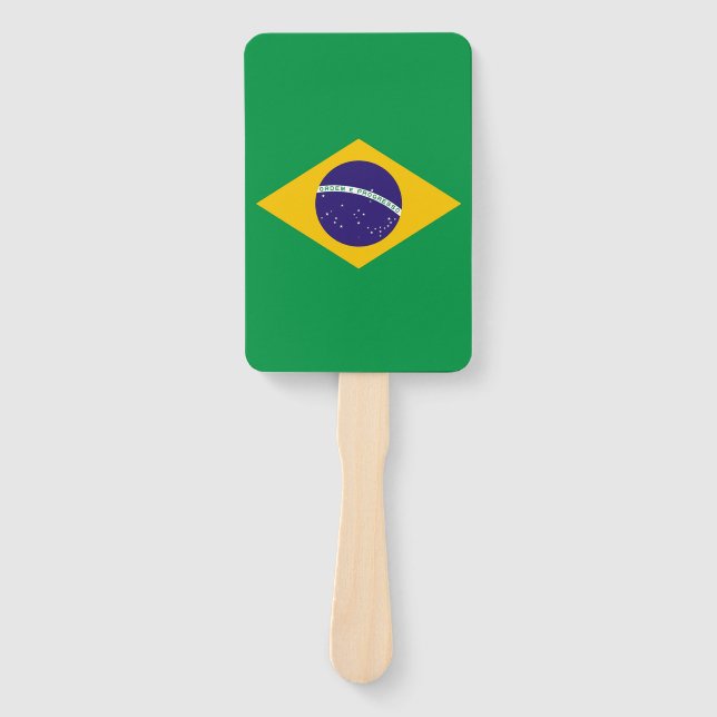 Set des Handlüfters mit der Flagge Brasiliens Fächer (Vorderseite)