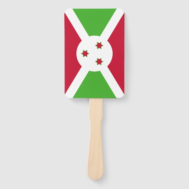 Set des Handlüfters mit der Flagge Burundis Fächer (Vorderseite)