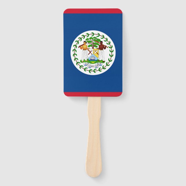 Set des Handlüfters mit der Flagge von Belize Fächer (Vorderseite)