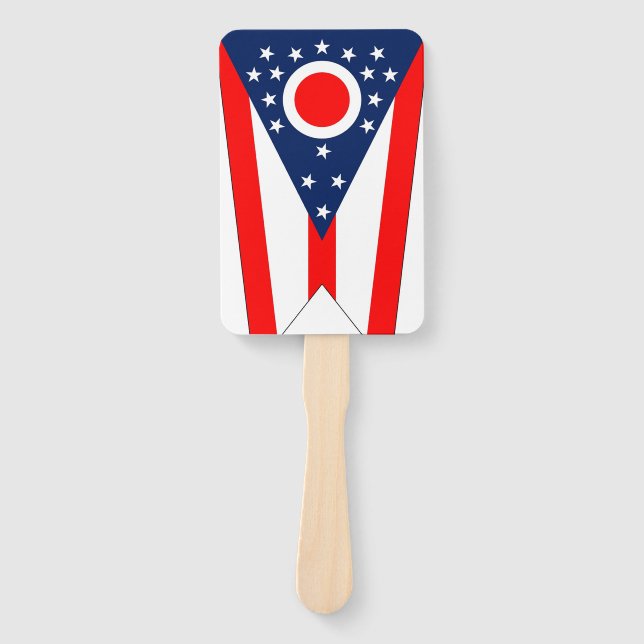 Set des Handlüfters mit der Flagge von Ohio Staat, Fächer (Vorderseite)