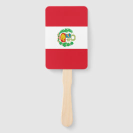 Set des Handlüfters mit Peru-Flagge Fächer