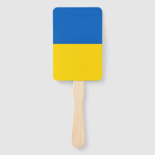 Set des Handventilators mit der Flagge der Ukraine Fächer