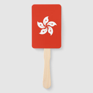 Set des Handventilators mit der Flagge Hongkongs Fächer