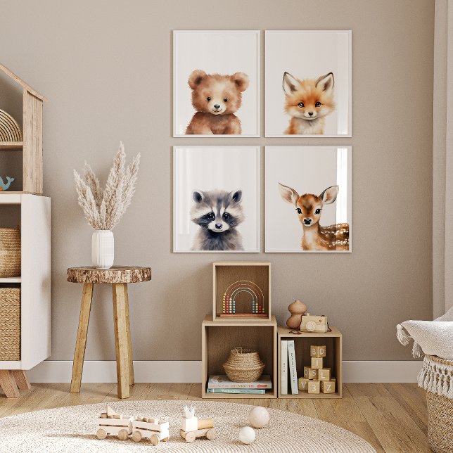 Set des Kinderzimmers "Woodland Animal Portret" (Von Creator hochgeladen)