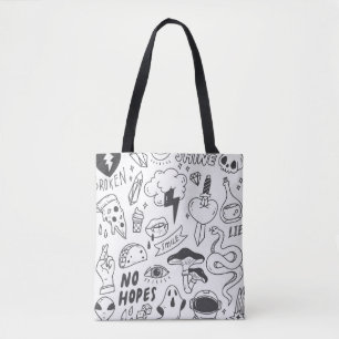 Set des niedlichen Graffiti-Doodles Tasche