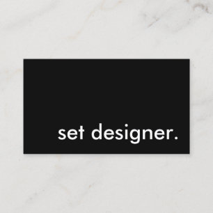 Set-Designer. Visitenkarte