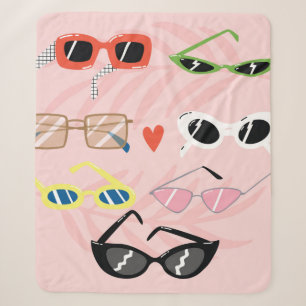 Set einer trendigen Sonnenbrille im Cartoon-Stil Sherpadecke