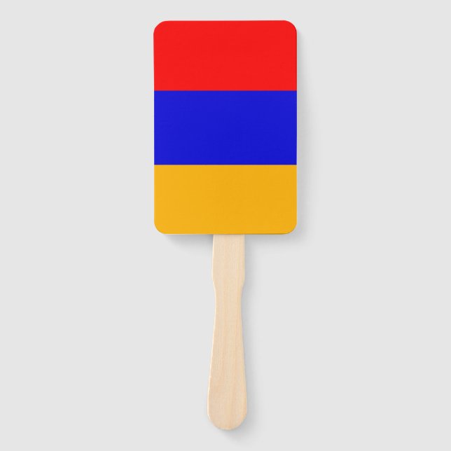 Set eines Handfächers mit armenischer Flagge Fächer (Vorderseite)